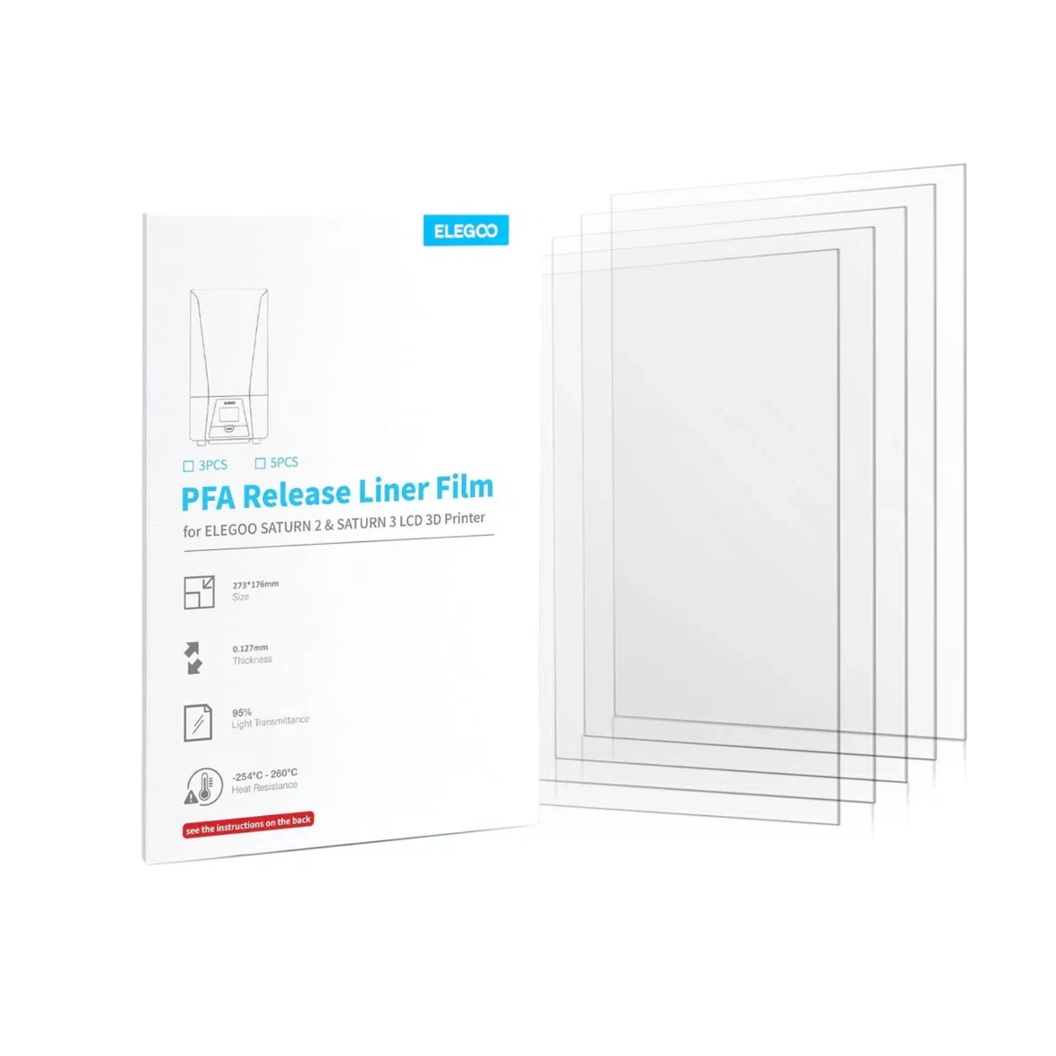 3D Printing Elegoo - Filme para ELEGOO PFA Liberação Liner