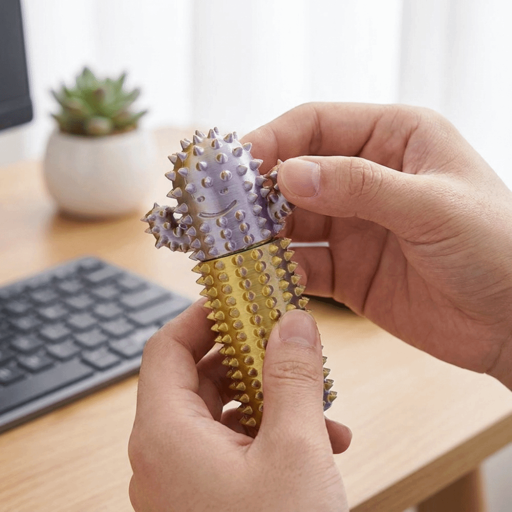 3D Printing Process - Chaveiro Cacto com Superfície Texturizada, Estrutura