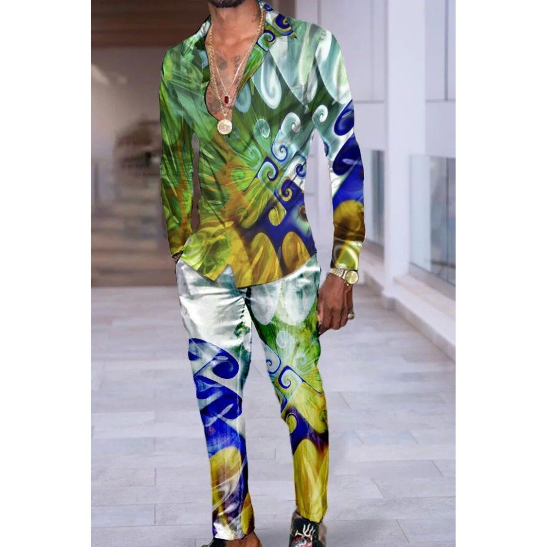 3D Printing Material - Camisa Masculina Estampada em 3D com