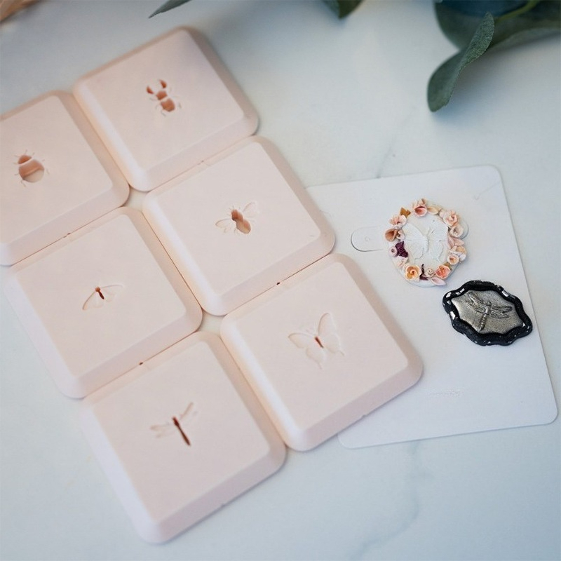 3D Printing Earrings - Molde 3D com Padrão de Insetos,