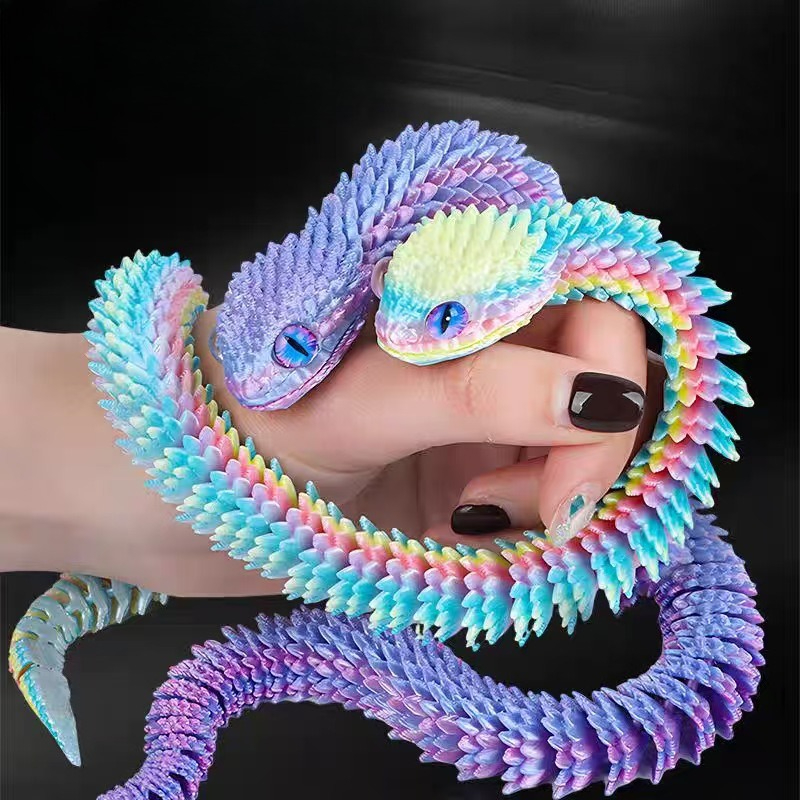 3D Printing Fidget Toys - Novo 2026 Estátua de Cobra Realista