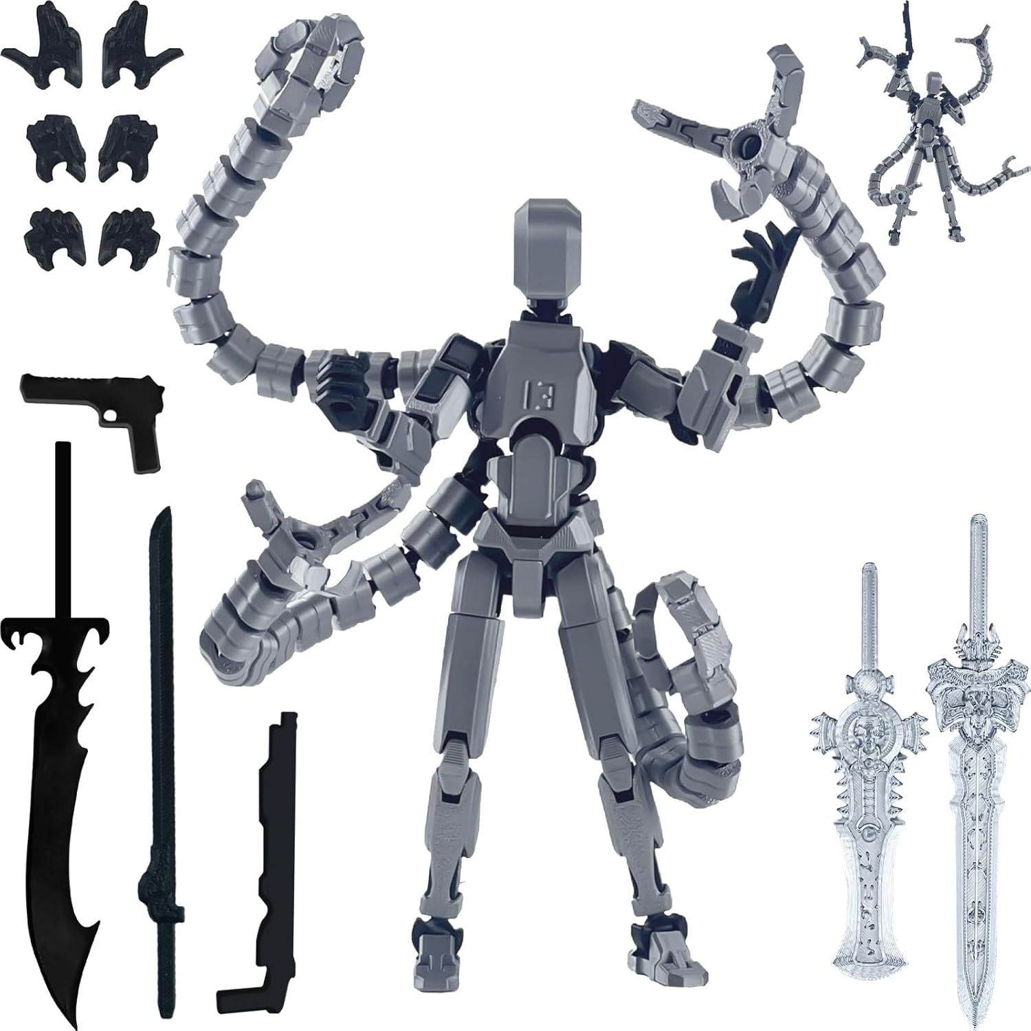 3D Printing Titanium - Figura de Ação T13 Montada, Impressa