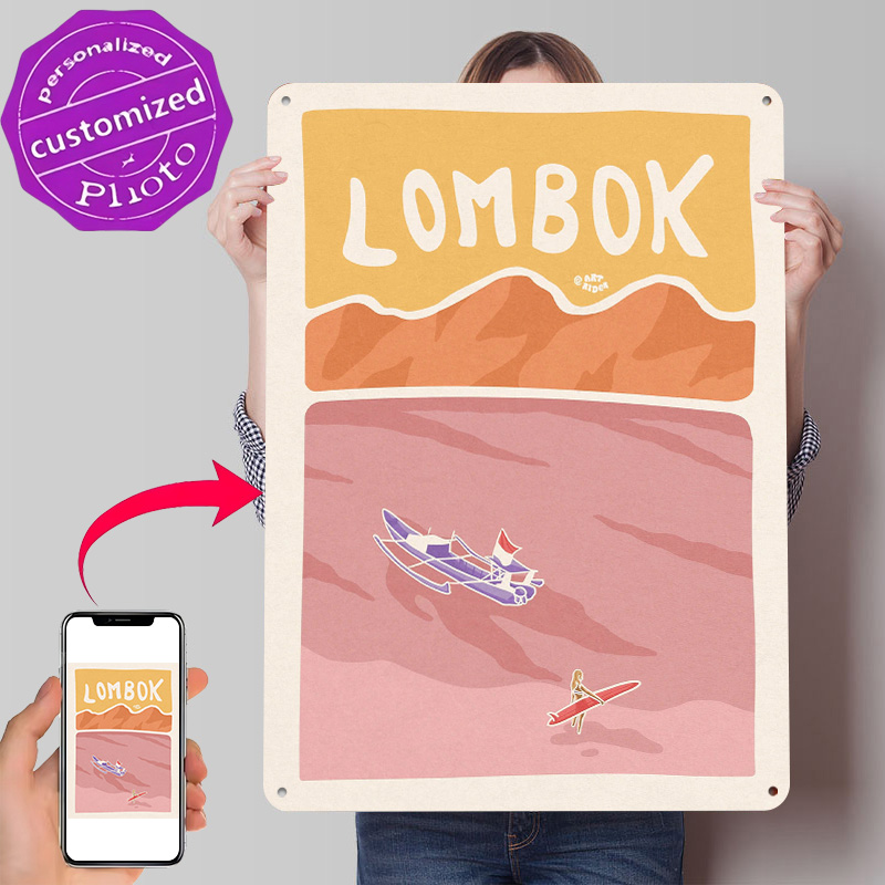3D Printing Bali - Pôster de Surf Bali Lombok Retro,