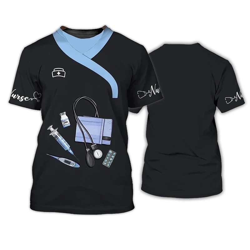 3D Printing Dental - Camiseta masculina com estampa de uniforme