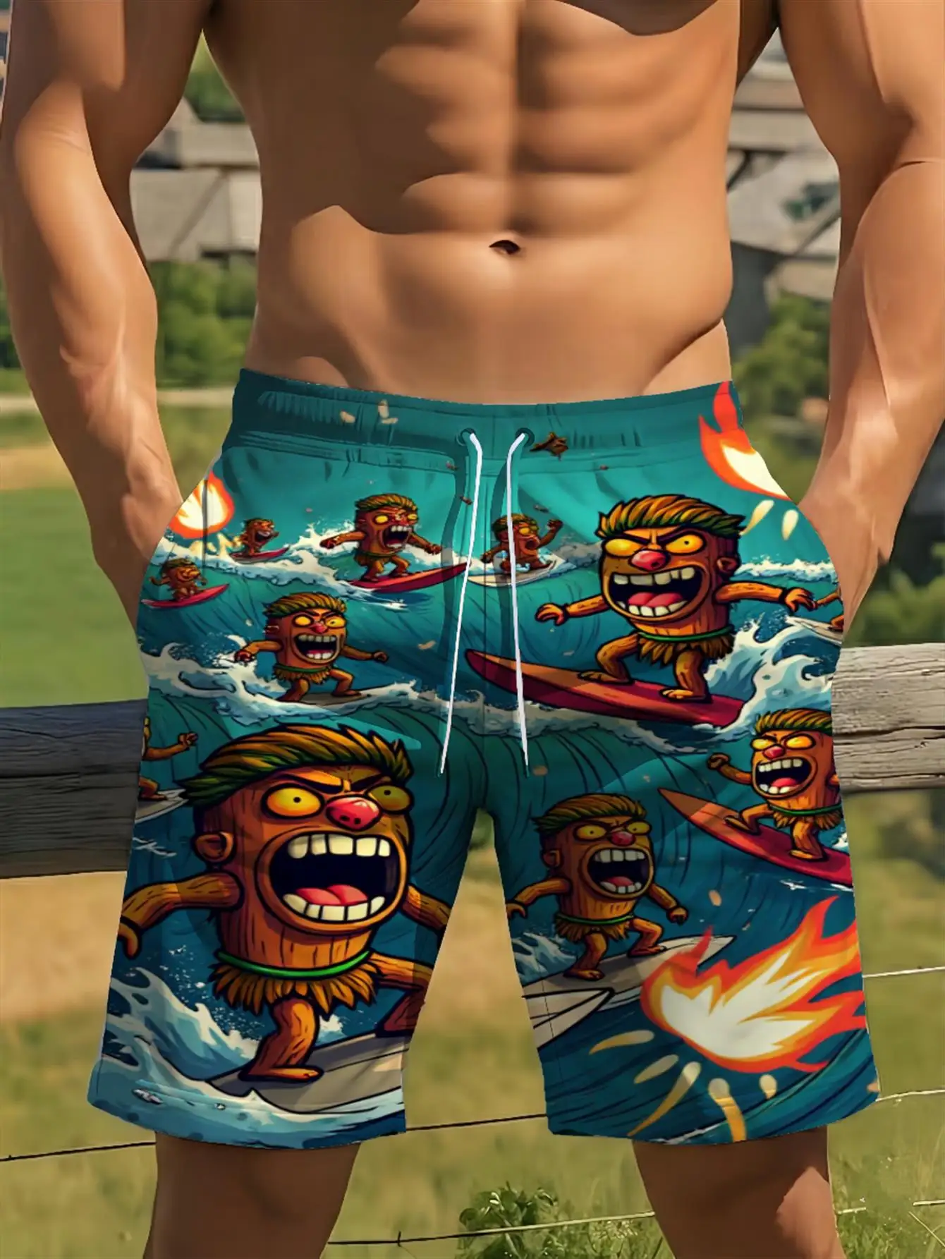 Calções de Praia Masculinos co - 3D Printing Bali avaliação e preço