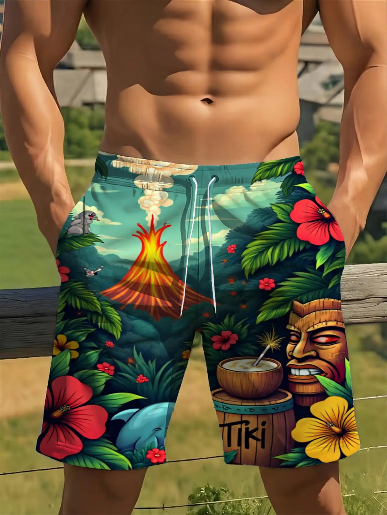 Calções de Praia Masculinos co - 3D Printing Bali avaliação e preço