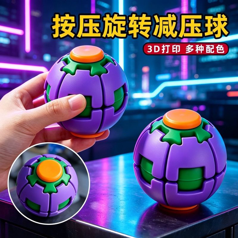 Bola Fidget Rotativa Impressa  - 3D Printing Fidget Toys avaliação e preço