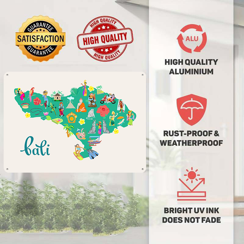 Pôster Ilustrativo do Mapa de  - 3D Printing Bali avaliação e preço
