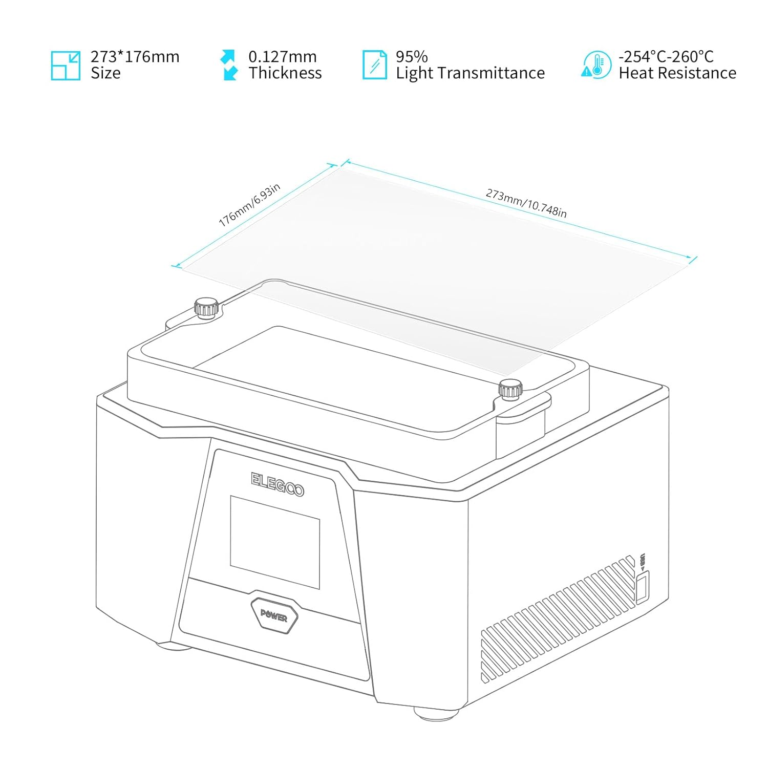 Filme para ELEGOO PFA Liberaçã - 3D Printing Elegoo avaliação e preço