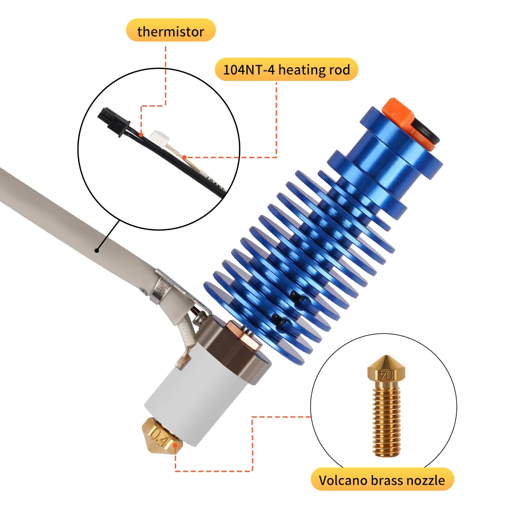 Kit Hotend Volcano 24V 60W par - 3D Printing Ender avaliação e preço